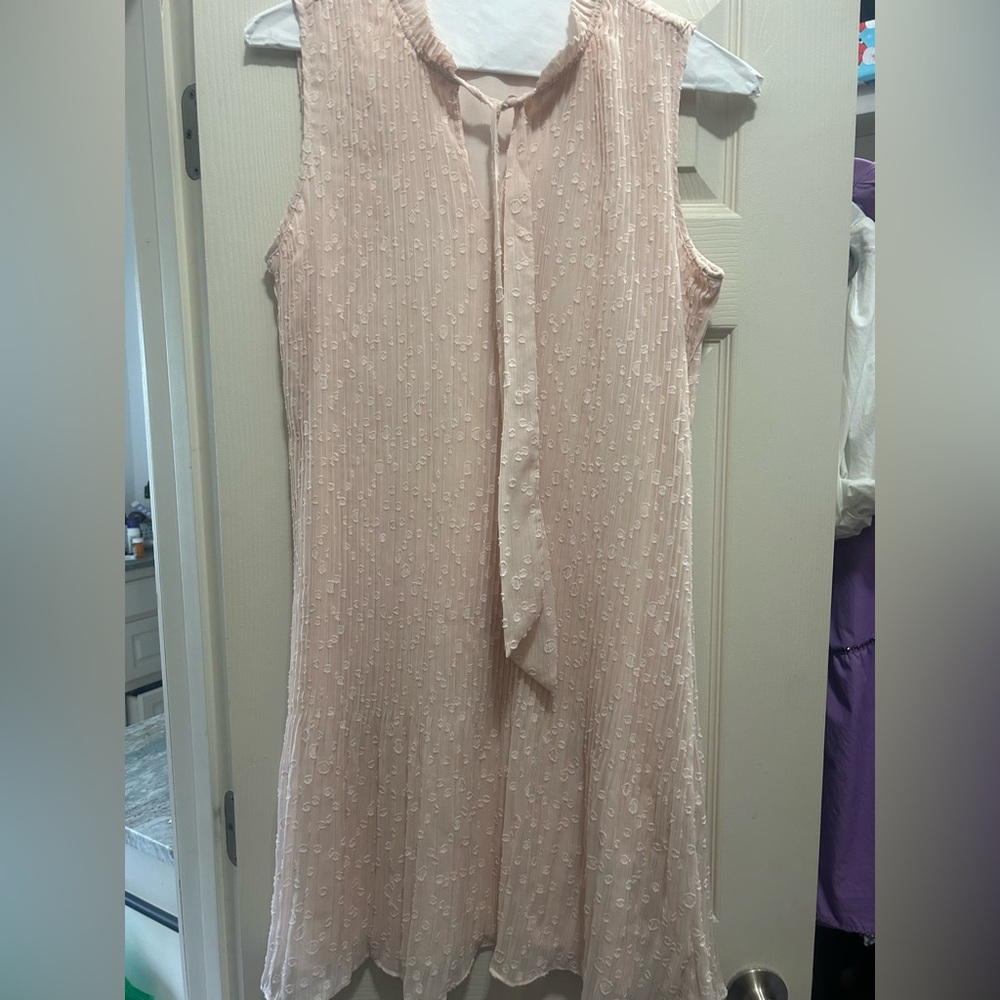 Nannette Blush Pink Textured Midi Dress